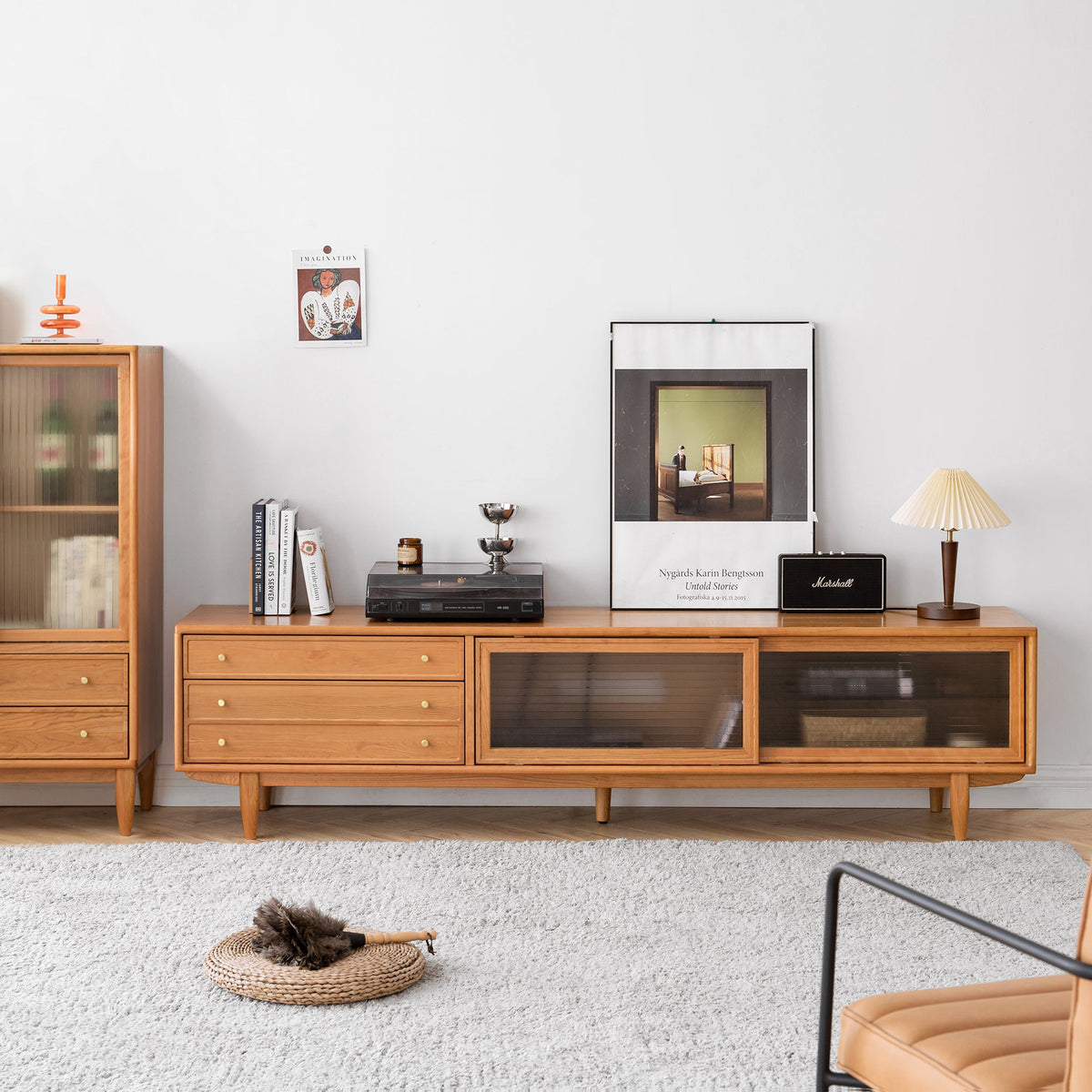 North America FAS Grade Solid Cherry Wood TV Cabinet, photo 9 of 10