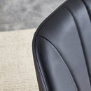 A set of 4 dining chairs, black dining chair set, PU material high backrest seats and sturdy leg chairs, suitable for restaurants, kitchens, and living rooms
