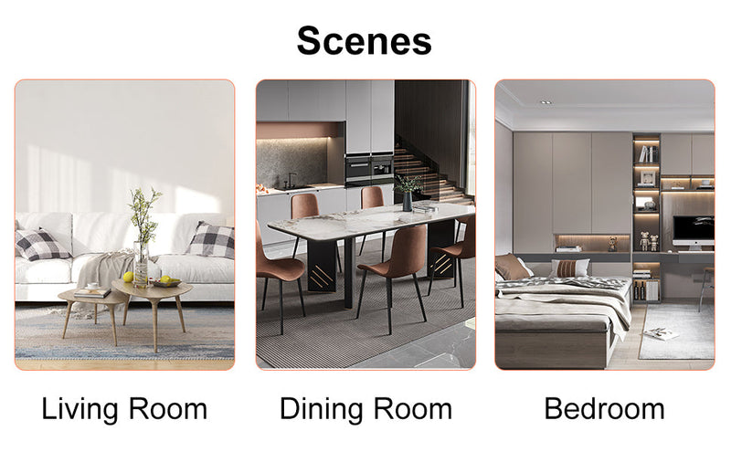 A set of 4 dining chairs, gray dining chair set, PU material patterned high backrest seats and sturdy leg chairs, suitable for restaurants, kitchens, and living rooms.