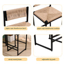 Honey Bar Stools Set of 2 - Paper Rope Weave Dining Chairs