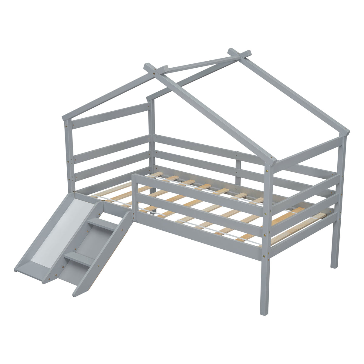 Twin Low Loft House Bed with Slide, photo 8 of 10