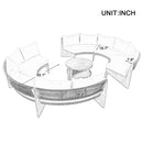 6 - Person Outdoor Seating Group with Cushions and A Coffee Table
