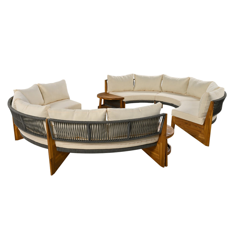 6 - Person Outdoor Seating Group with Cushions and A Coffee Table