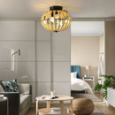 18" Bohemian Wood Beaded Ceiling Fan with Light