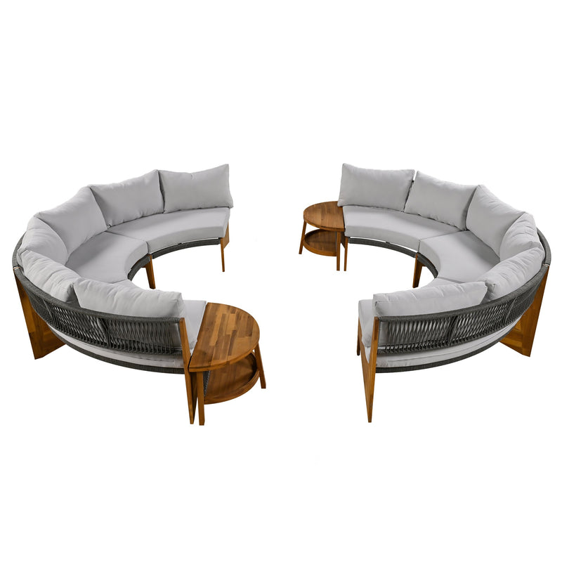 6 - Person Outdoor Seating Group with Cushions and A Coffee Table