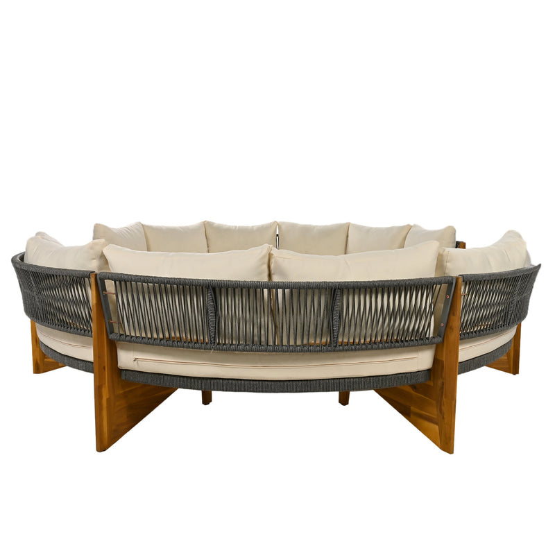 6 - Person Outdoor Seating Group with Cushions and A Coffee Table