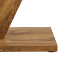 A modern minimalist style coffee table. Transparent tempered glass tabletop with wooden MDF columns. Suitable for living room and dining room. CT-V