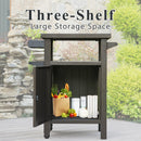 Grill Cart Outdoor with Storage and Wheels by HouseOfZazla