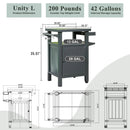 Grill Carts Outdoor with Storage and Wheels by HouseOfZazla