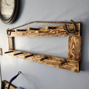 9 Coat Rack | Rustic Western Display | Handcrafted Wooden Organizer | Space-Saving Home Decor | Made in USA