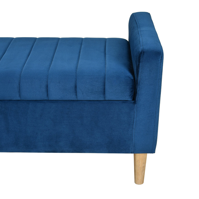 48" Storage Ottoman Bench, Bench with Storage, for Entryway, Bedroom, Living Room