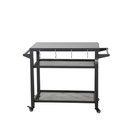 3-Shelf Outdoor Grill Table with Wheels and Propane Tank Hook by HouseOfZazla