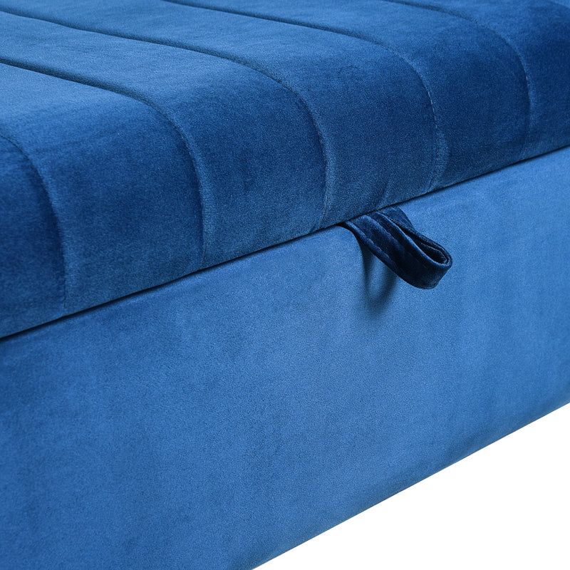 48" Storage Ottoman Bench, Bench with Storage, for Entryway, Bedroom, Living Room