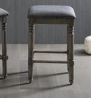 Arnhem Wood Upholstered Swivel Counter Height Stool, Set of 2