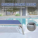 Patio Chaise Lounge Set of 3 with Side Table - Navy Blue by HouseOfZazla