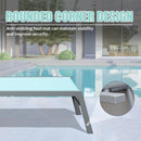Patio Chaise Lounge Set of 3 with Side Table, Aluminum Adjustable Recliners by HouseOfZazla