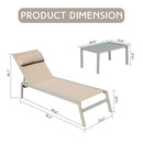 Patio Chaise Lounge Set of 3 with Side Table by HouseOfZazla