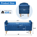 48" Storage Ottoman Bench, Bench with Storage, for Entryway, Bedroom, Living Room