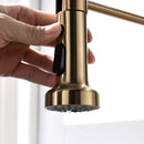 Commercial Brushed Nickel Kitchen Faucet with Pull Down Sprayer