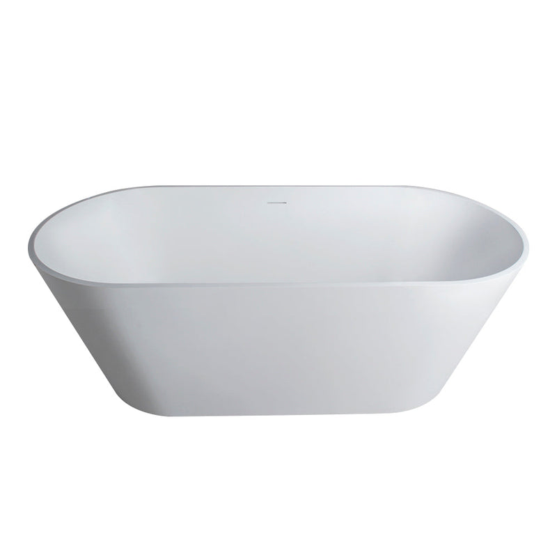 65 Inch Freestanding Solid Surface Soaking Bathtub, photo 4 of 10