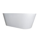 55 Inch Freestanding Solid Surface Soaking Bathtub