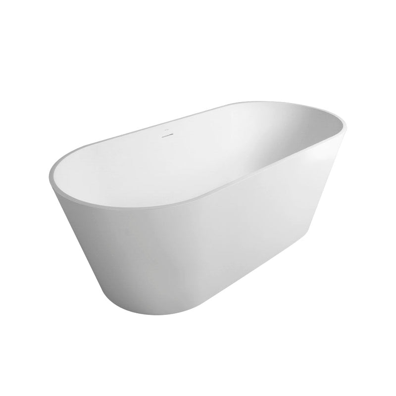 65 Inch Freestanding Solid Surface Soaking Bathtub, photo 3 of 10