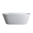 55 Inch Freestanding Solid Surface Soaking Bathtub