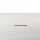 59 Inch Freestanding Solid Surface Soaking Bathtub