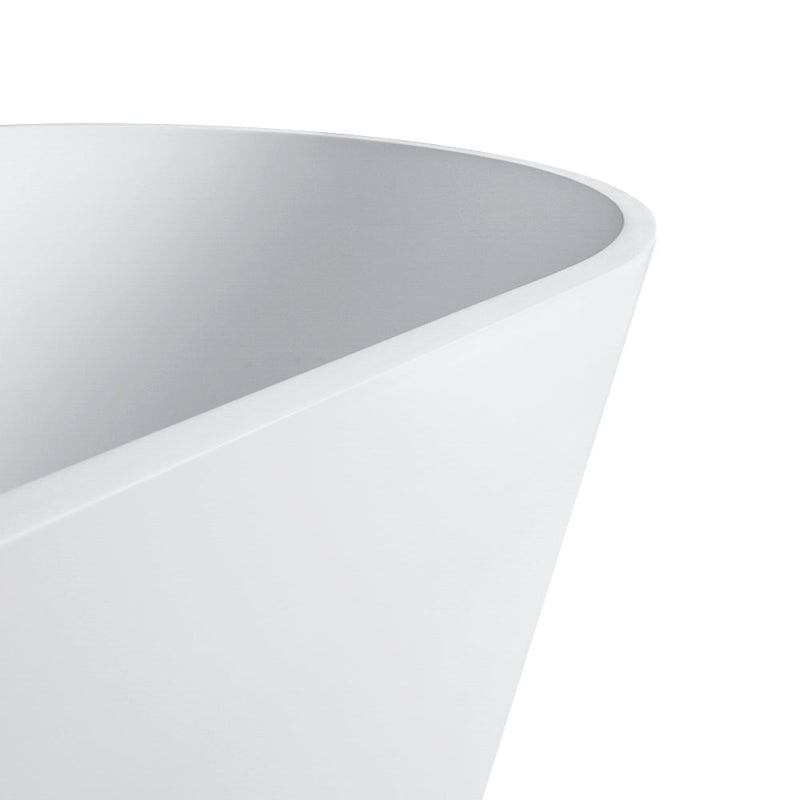 65 Inch Freestanding Solid Surface Soaking Bathtub, photo 7 of 10