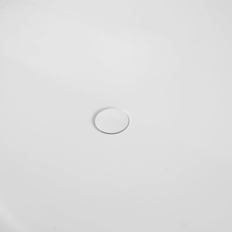 65 Inch Freestanding Solid Surface Soaking Bathtub, photo 8 of 10