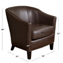 Brown Bonded Leather Club Chair by HouseOfZazla