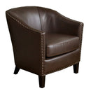 Brown Bonded Leather Club Chair by HouseOfZazla