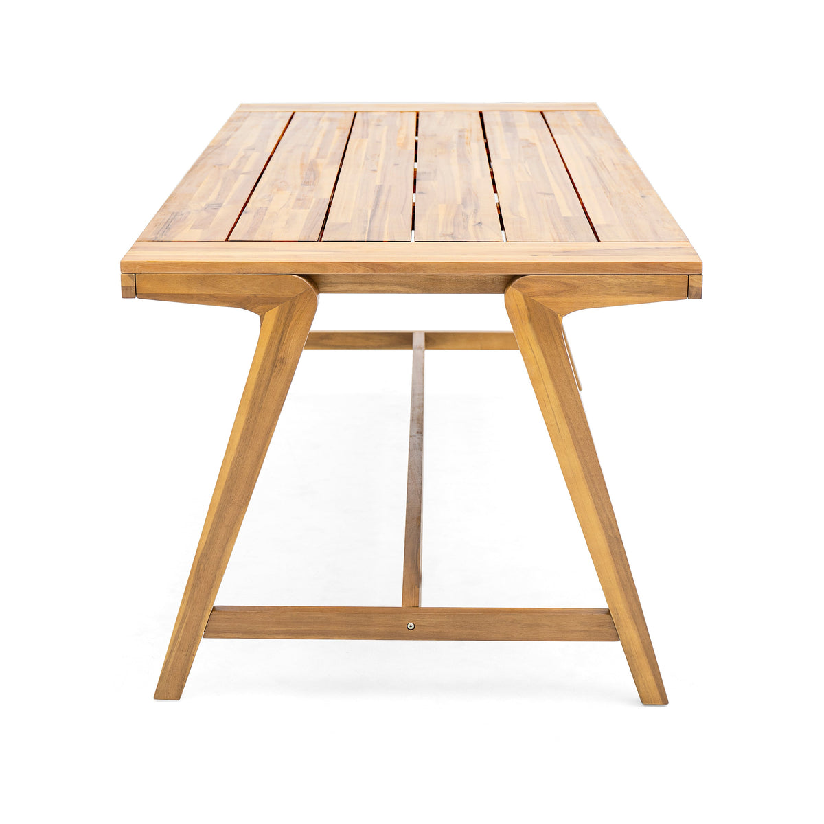 Modern Outdoor Dining Table with Acacia Wood and Teak Finish, photo 7 of 10