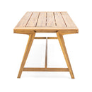 Modern Outdoor Dining Table with Acacia Wood and Teak Finish by HouseOfZazla