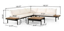 Theo 5 Seater Sectional Sofa Set with Cushions