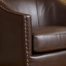 Brown Bonded Leather Club Chair by HouseOfZazla