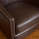 Brown Bonded Leather Club Chair by HouseOfZazla