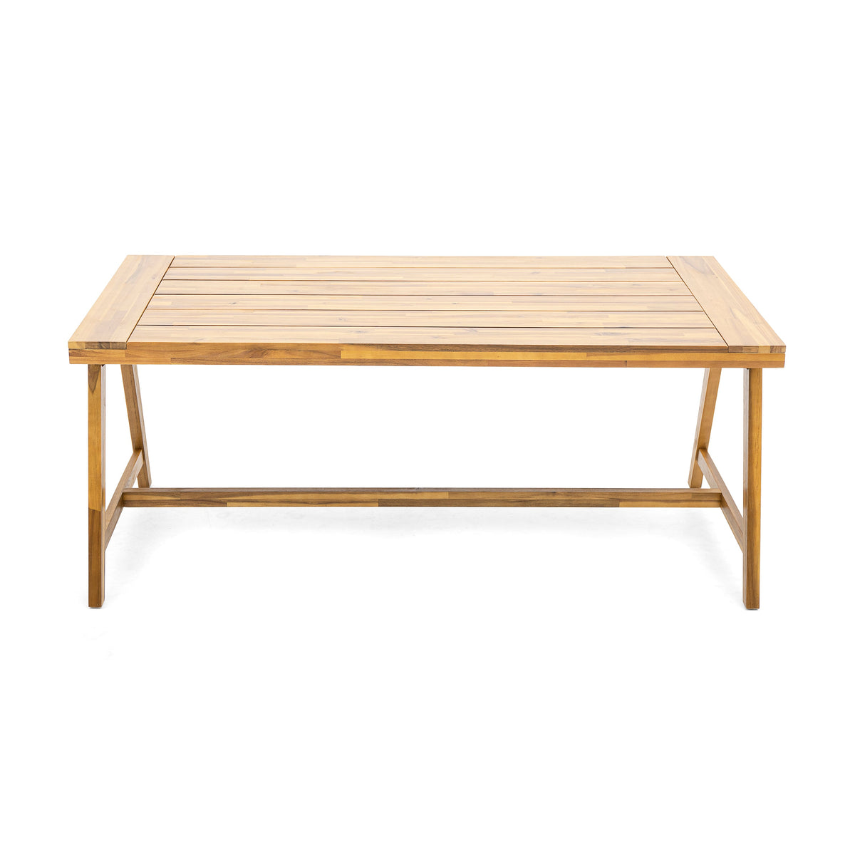 Modern Outdoor Dining Table with Acacia Wood and Teak Finish, photo 8 of 10
