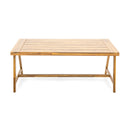 Modern Outdoor Dining Table with Acacia Wood and Teak Finish by HouseOfZazla