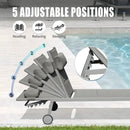 Outdoor Patio Chaise Lounge Set of 3 with Side Table and Wheels by HouseOfZazla