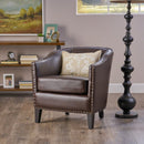 Brown Bonded Leather Club Chair by HouseOfZazla
