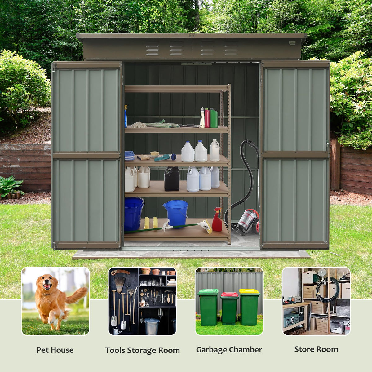 Outdoor Storage Shed 6x4 FT, photo 6 of 7