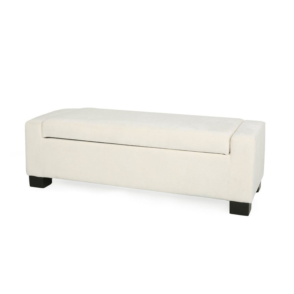 50" Ottoman Bench in Textured Fabric with Hidden Storage, photo 6 of 10