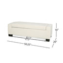 50" Ottoman Bench in Textured Fabric with Hidden Storage by HouseOfZazla