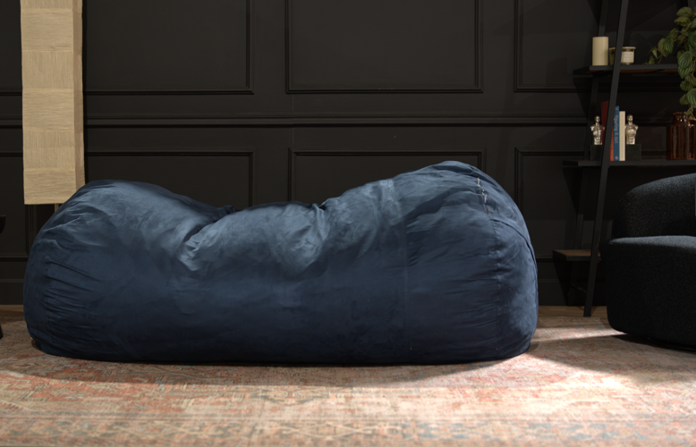Jasper Traditional 8 Foot Cylindrical Suede Bean Bag, photo 4 of 10