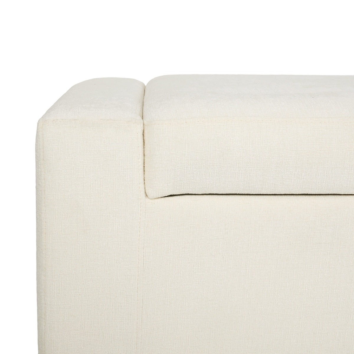50" Ottoman Bench in Textured Fabric with Hidden Storage, photo 7 of 10