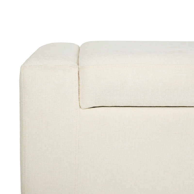 50" Ottoman Bench in Textured Fabric with Hidden Storage, photo 7 of 10