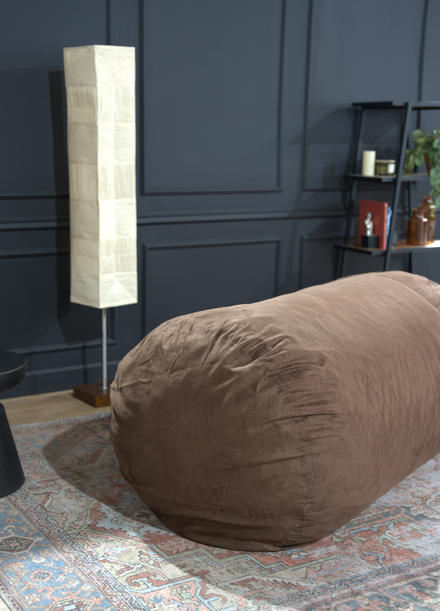 Jasper Traditional 8 Foot Cylindrical Suede Bean Bag, photo 8 of 10