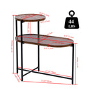 Small Coffee Tables 2-Tier Modern Sofa Side Table with Wood Storage Shelf