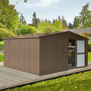 Backyard Storage Shed 11' x 12.5' with Galvanized Steel Frame & Windows by HouseOfZazla